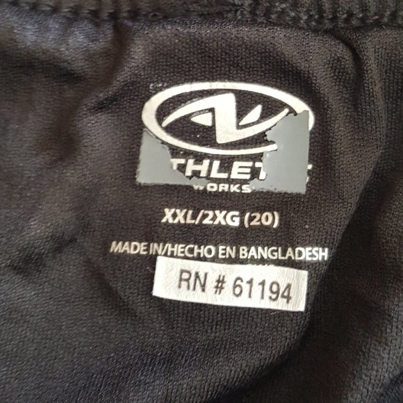 New Athletic Shorts Size XXL Black / White - Picture 3 of 6